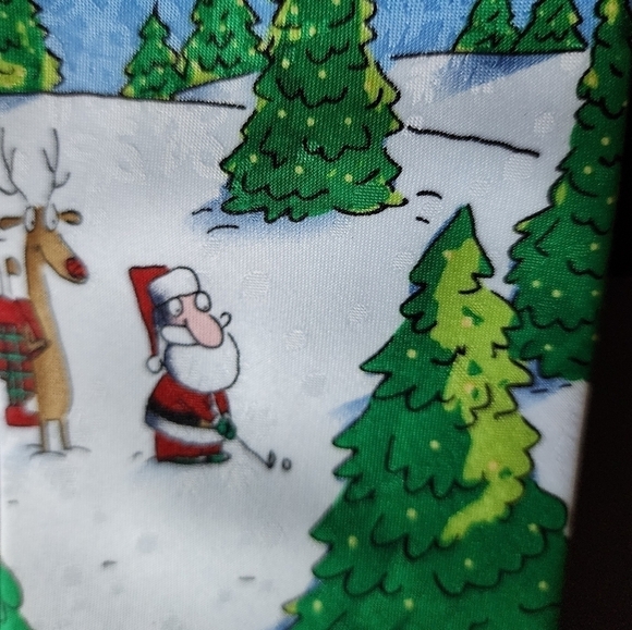 Santa Claus Christmas themes ties colour black - Picture 2 of 3